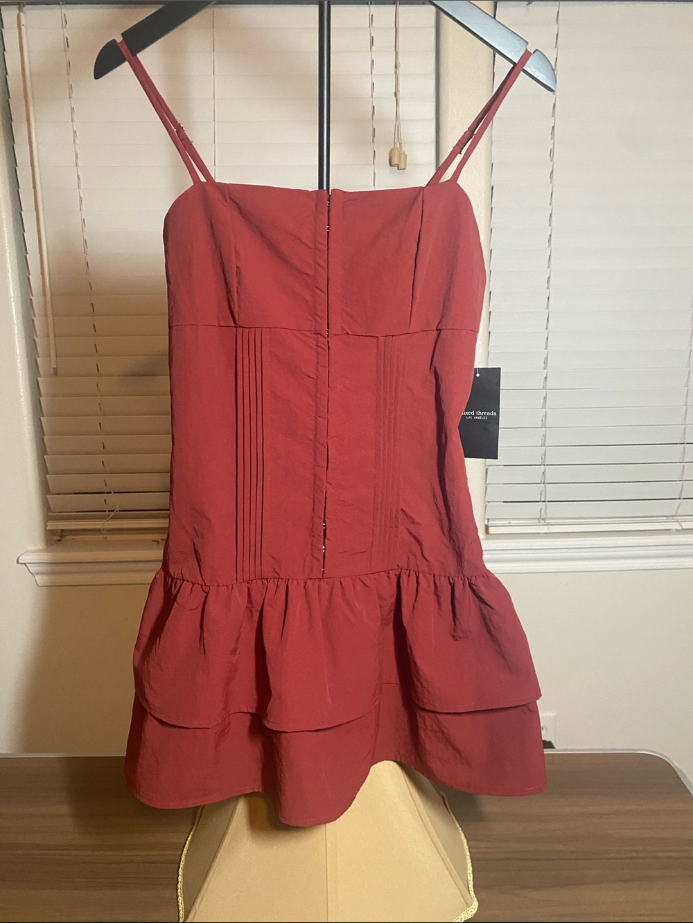 Mixed Threads Dark Red Gothic Punk Mini Dress Size M. NWT
